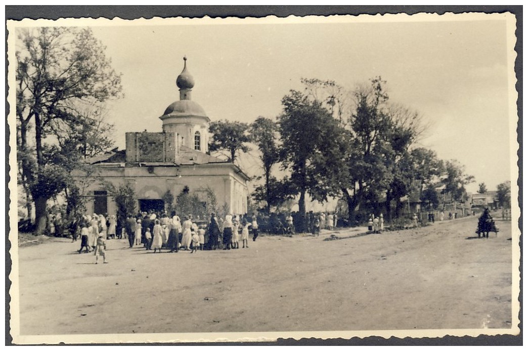 Церковь Троицы Живоначальной, Подгощи (Шимский район, Новгородская область). архивная фотография, Фото 1941 г. с аукциона e-bay.de