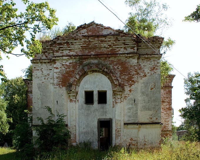 Церковь Владимирской иконы Божией Матери, Горцы (Шимский район, Новгородская область). фасады, Западный фасад