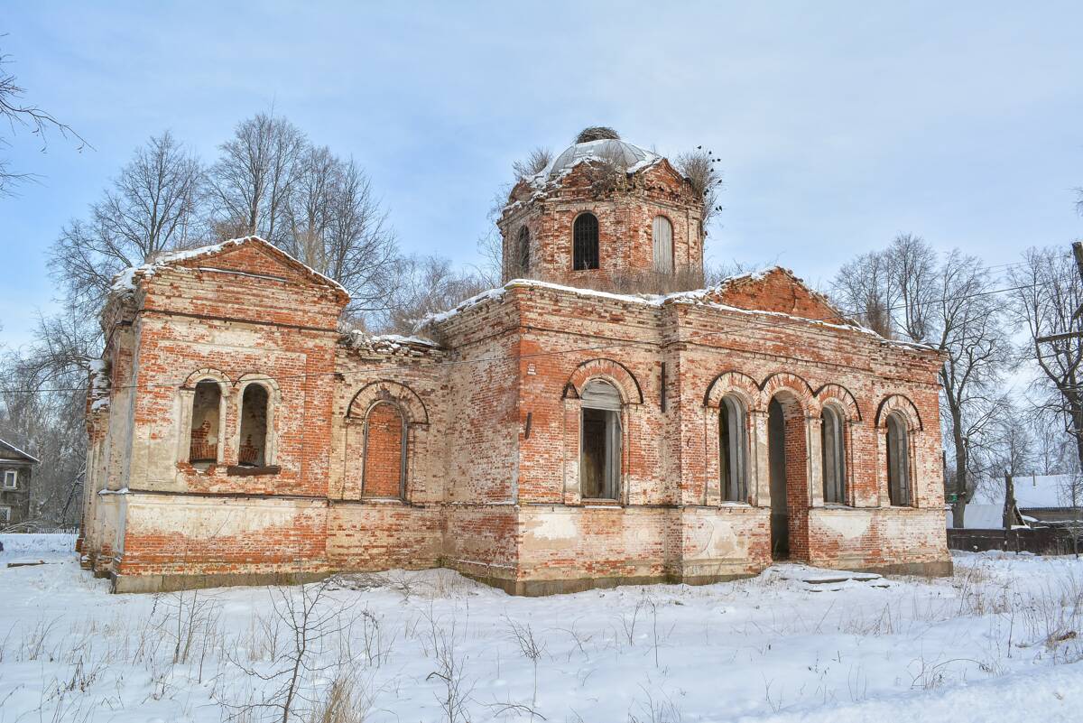 Церковь Владимирской иконы Божией Матери, Горцы (Шимский район, Новгородская область). фасады