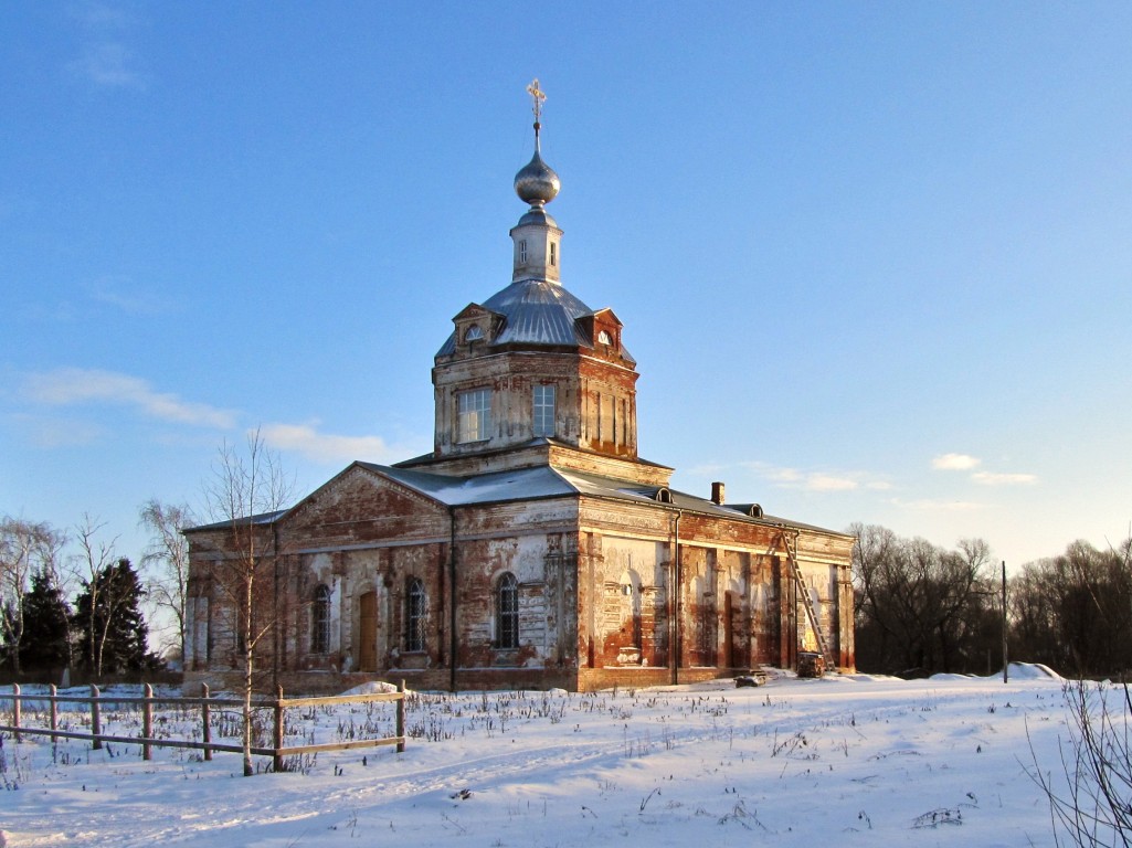Фёдоровское, посёлок. Церковь Троицы Живоначальной. фасады, вид с северо-запада