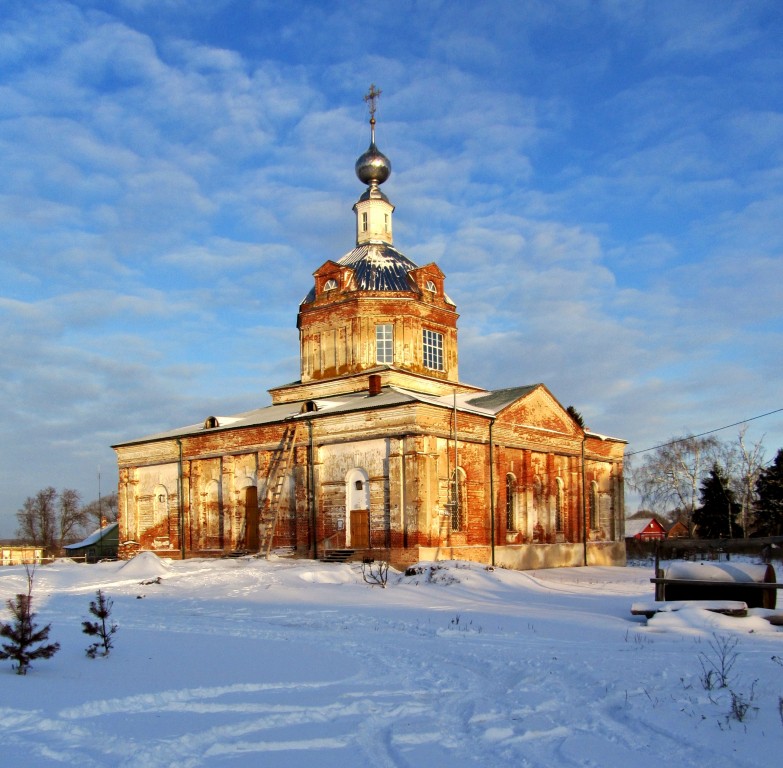 Фёдоровское, посёлок. Церковь Троицы Живоначальной. фасады, вид с юго-запада