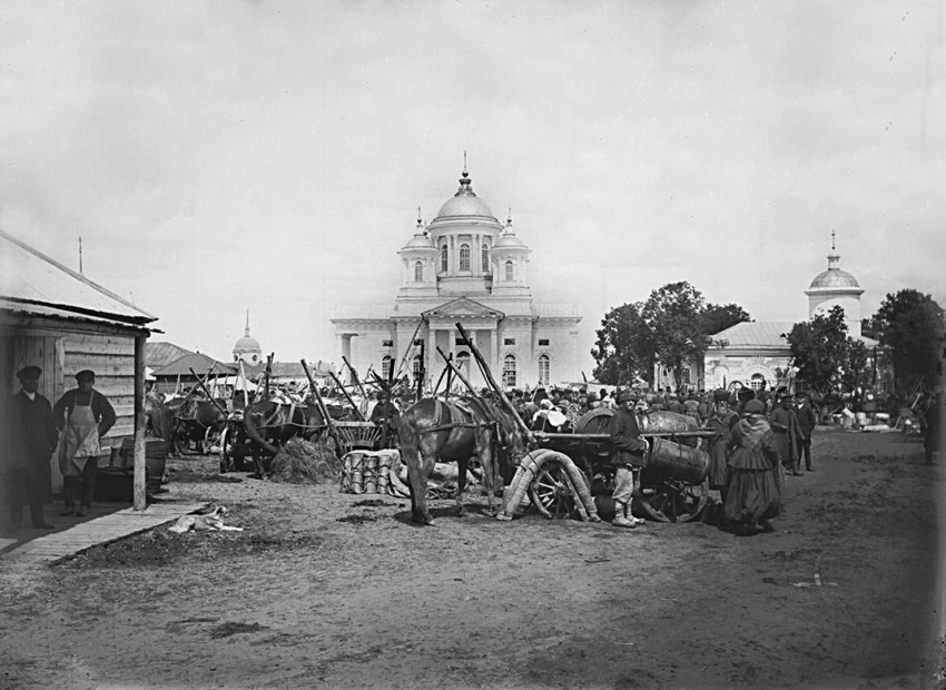 Лысково. Кафедральный собор Вознесения Господня. архивная фотография, Фото 1894г. Церковь Вознесения Господня, Нижегородская губерния, Макарьевского уезда