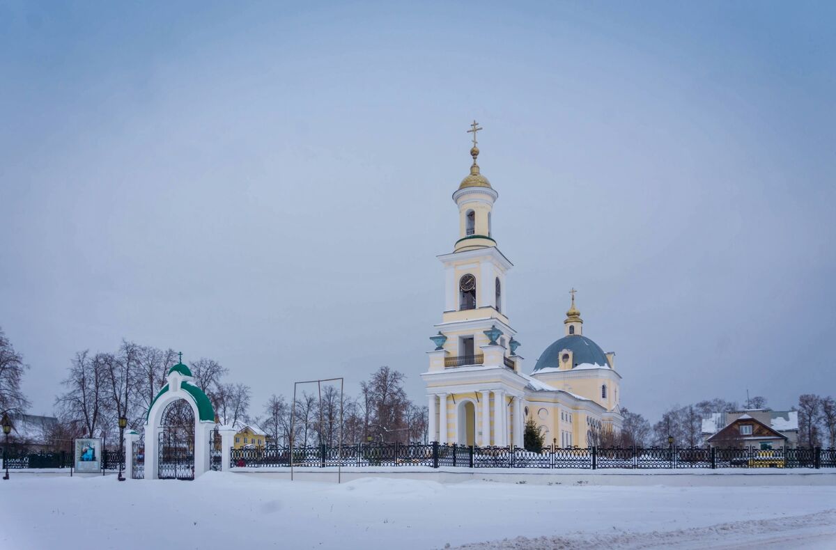 Кафедральный собор Рождества Христова, Выкса (Выкса, ГО, Нижегородская область). общий вид в ландшафте