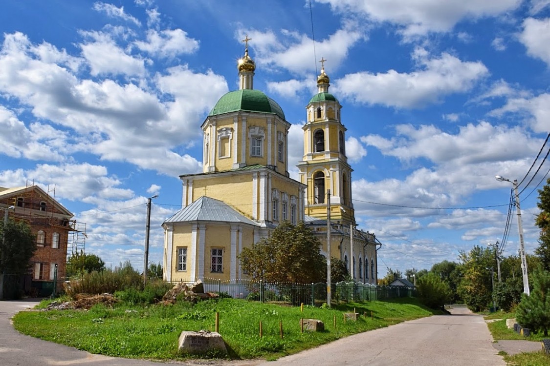 Домодедово, село. Церковь Николая Чудотворца. общий вид в ландшафте