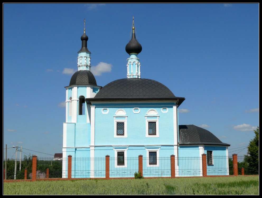 Кузовлёво. Церковь Рождества Пресвятой Богородицы. общий вид в ландшафте