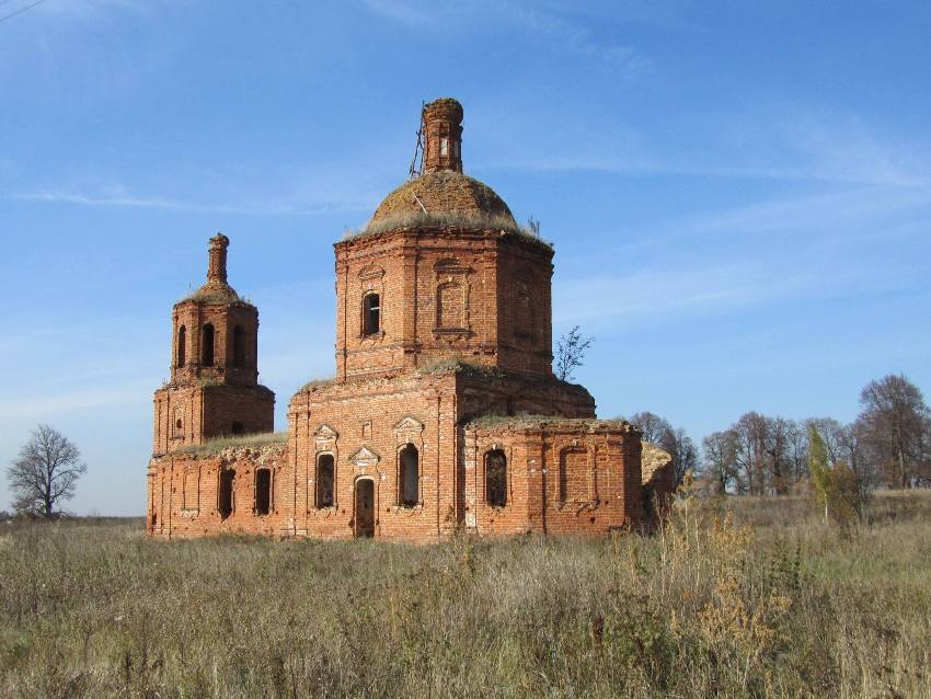 Потёмкино. Церковь Покрова Пресвятой Богородицы. общий вид в ландшафте, вид с юго-востока