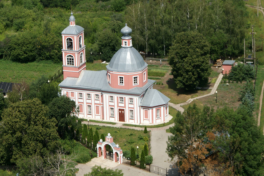 Церковь Параскевы Пятницы, Тросна (Щёкинский район, Тульская область). общий вид в ландшафте, 		      