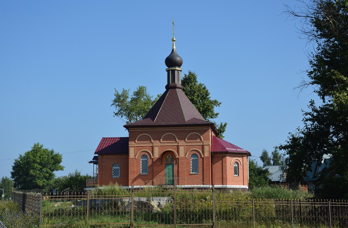 Шебанцево. Церковь Димитрия Солунского. общий вид в ландшафте