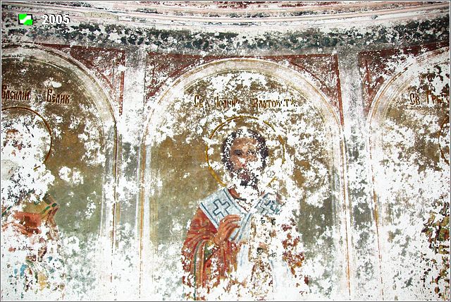 Глядково. Церковь Димитрия Солунского. интерьер и убранство, Фрагмент фресок в алтарной части