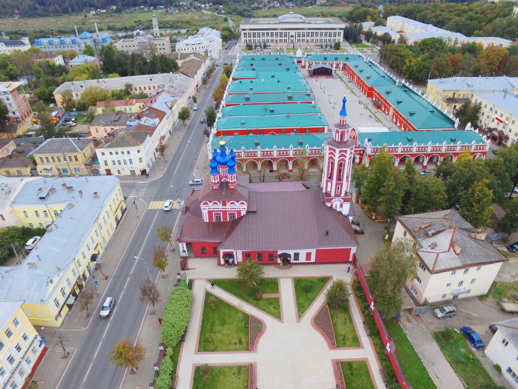 Церковь Рождества Пресвятой Богородицы, Калуга (Калуга, город, Калужская область). общий вид в ландшафте, Вид с севера, фото с квадрокоптера