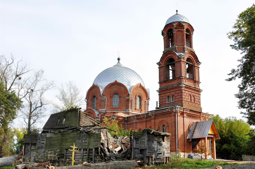 Сосновка. Церковь Покрова Пресвятой Богородицы. фасады