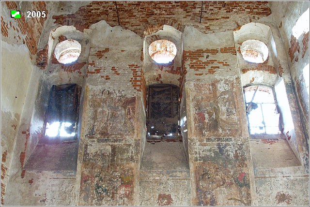 Кузьмадино. Церковь Космы и Дамиана. интерьер и убранство, Южная стена основного объема в интерьере