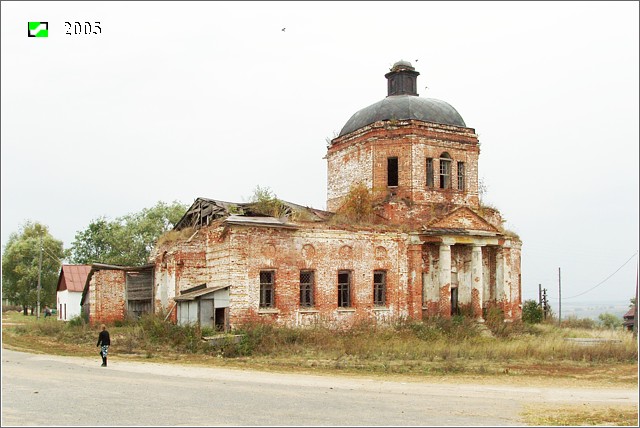 Семьинское. Церковь Николая Чудотворца. фасады, Вид с юго-запада