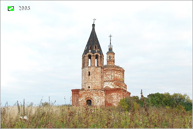 Церковь Благовещения Пресвятой Богородицы, Даниловское, урочище (Юрьев-Польский район, Владимирская область). фасады, Вид с запада