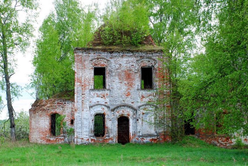 Марьино. Церковь Похвалы Божией Матери. архитектурные детали, северный фасад.основной объём