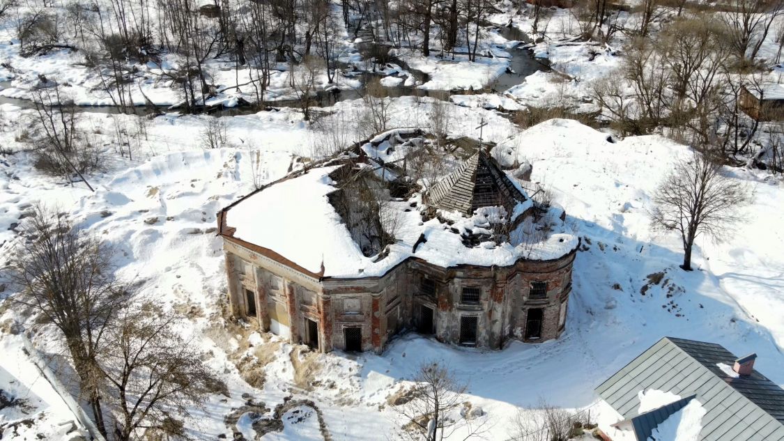 Собор Константина и Елены, Медынь (Медынский район, Калужская область). общий вид в ландшафте, Панорама сверху