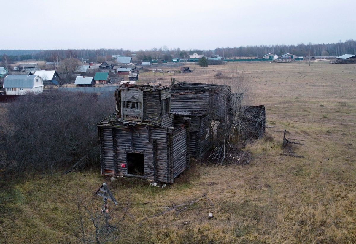 общий вид в ландшафте. Церковь Николая Чудотворца, Языково (Судогодский район, Владимирская область)