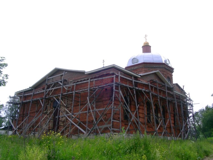 Церковь Покрова Пресвятой Богородицы, Волковичи (Заокский район, Тульская область). фасады, вид с юго-запада