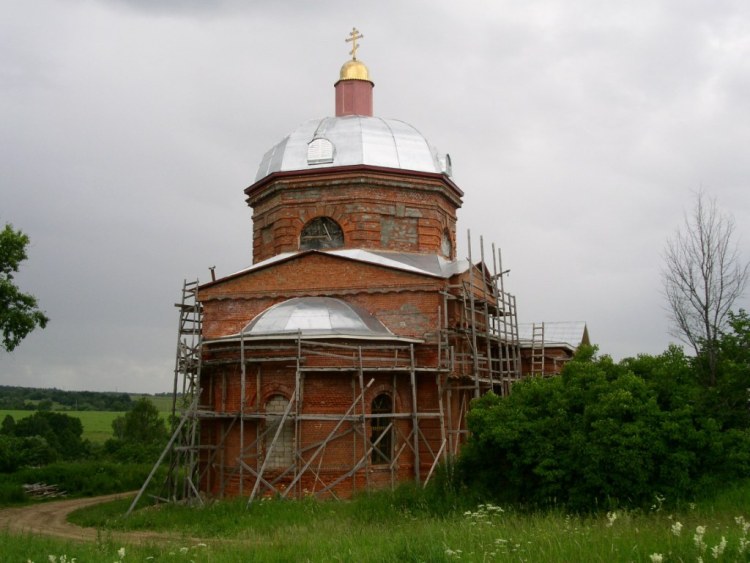 Церковь Покрова Пресвятой Богородицы, Волковичи (Заокский район, Тульская область). фасады, вид с востока