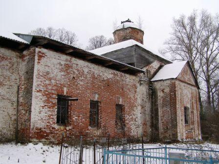Благовещенский мужской монастырь. Церковь Благовещения Пресвятой Богородицы, Тимошкино, Благовещенский Погост (Кольчугинский район, Владимирская область). фасады, Вид с юго-западной стороны.