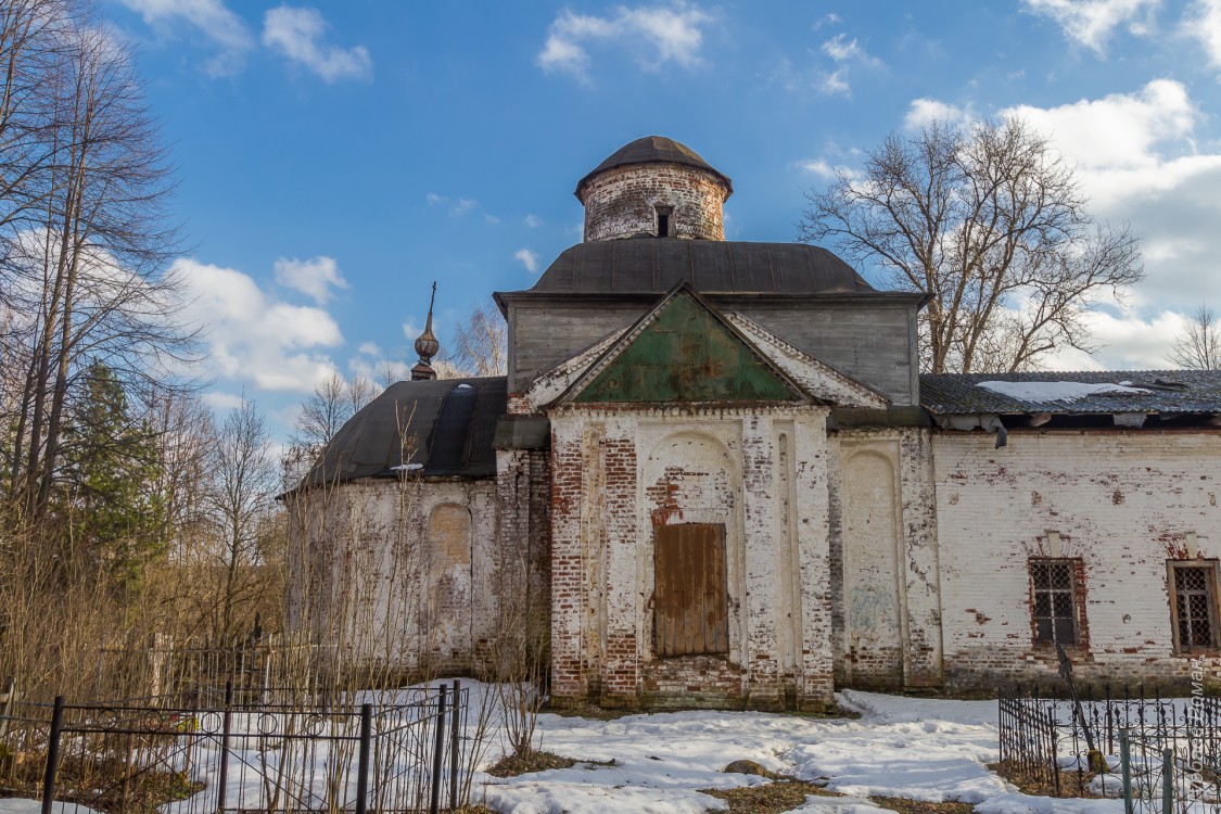 Благовещенский мужской монастырь. Церковь Благовещения Пресвятой Богородицы, Тимошкино, Благовещенский Погост (Кольчугинский район, Владимирская область). фасады, Основной объем с севера