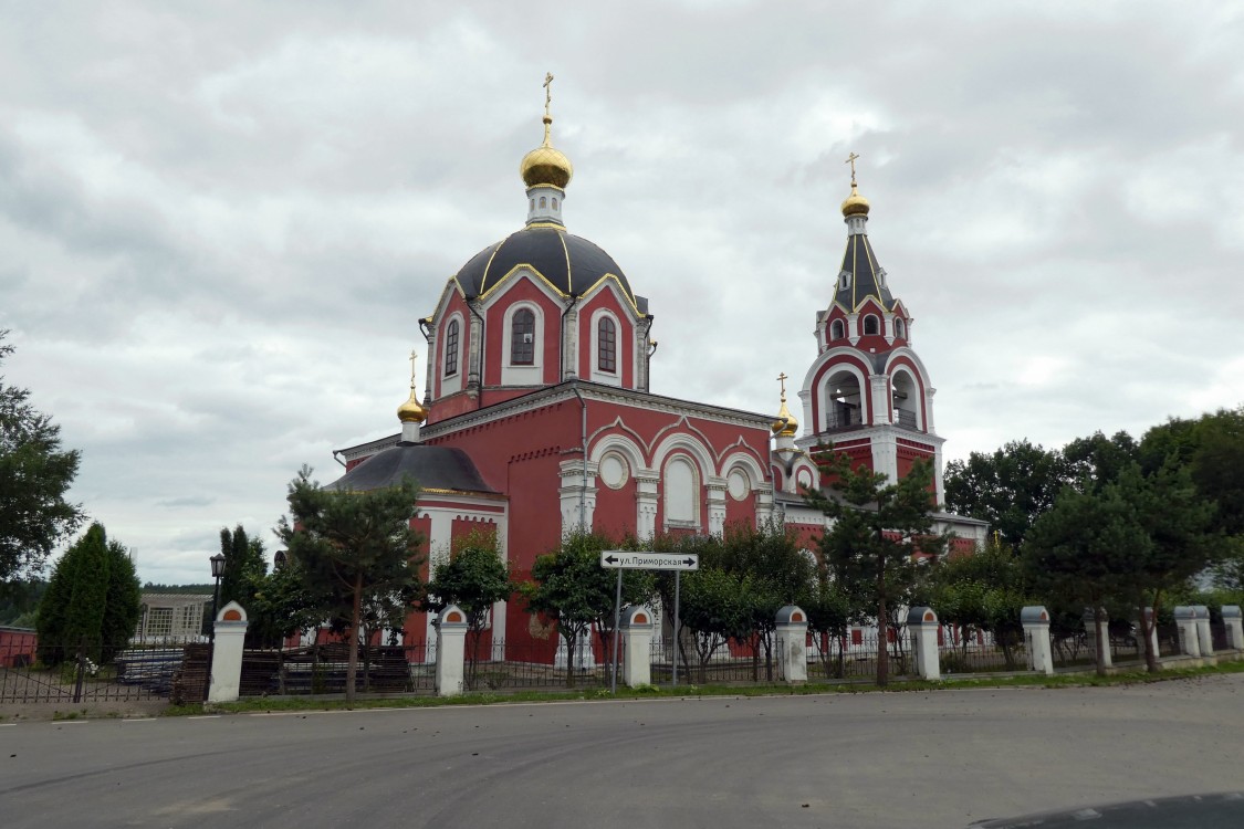 Церковь Успения Пресвятой Богородицы, Мышкино (Можайский городской округ, Московская область). общий вид в ландшафте
