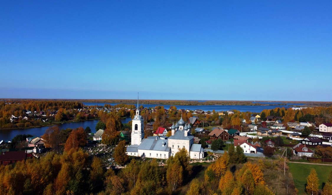 Церковь Николая Чудотворца, Борщино (Костромской район, Костромская область). общий вид в ландшафте
