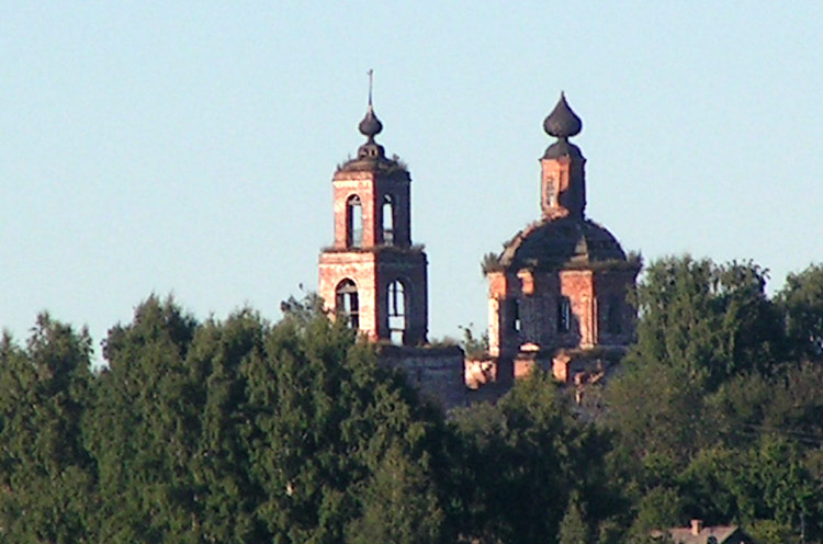 Сунгурово. Церковь Николая Чудотворца. общий вид в ландшафте