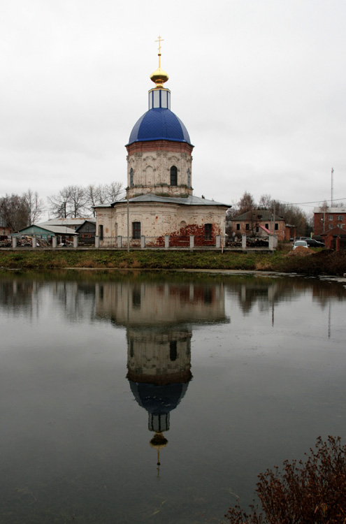 Церковь Николая Чудотворца, Будённовец (Даниловское) (Дмитровский городской округ, Московская область). общий вид в ландшафте
