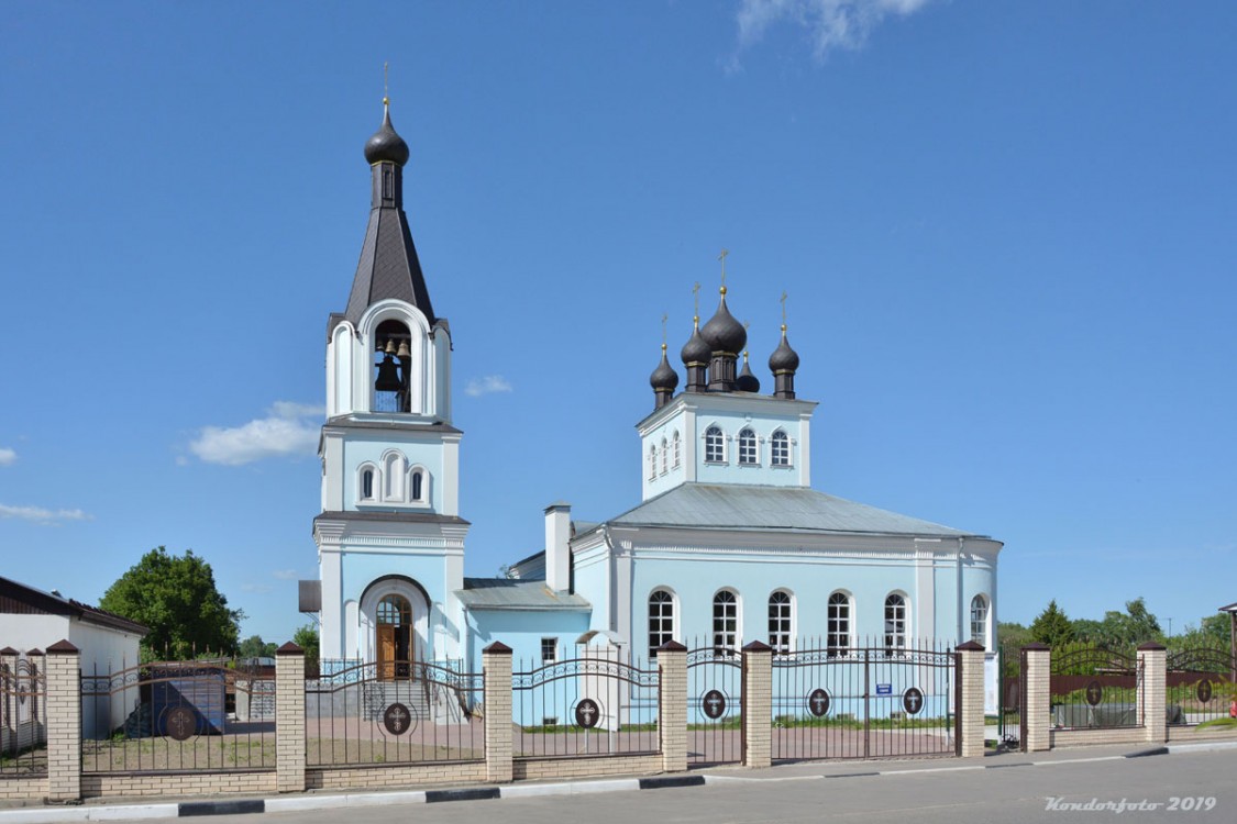 Церковь Казанской иконы Божией Матери, Павловский Посад (Павлово-Посадский городской округ и г. Электрогорск, Московская область). общий вид в ландшафте