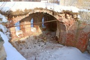 Церковь Преображения Господня, Разрушения свода трапезной - северная сторона<br>, Холохольня, Старицкий район, Тверская область