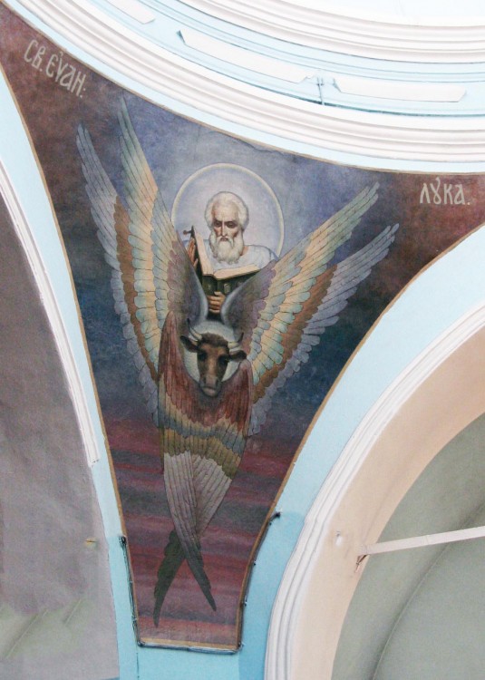 Июльское. Церковь Покрова Пресвятой Богородицы. интерьер и убранство, Реставрированная фреска, одна из нескольких сохранившихся.