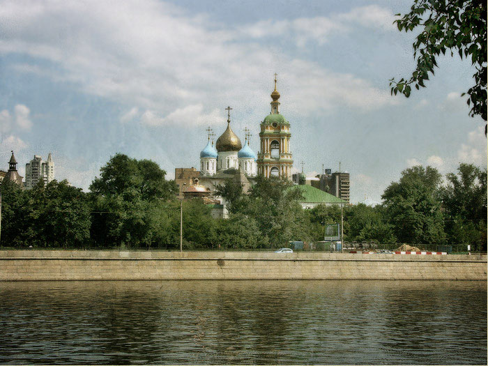 Таганский. Новоспасский монастырь. общий вид в ландшафте, 		      