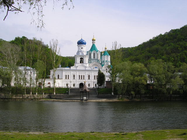 Успенская Святогорская лавра, Святогорск (Славянский район, Украина, Донецкая область). общий вид в ландшафте