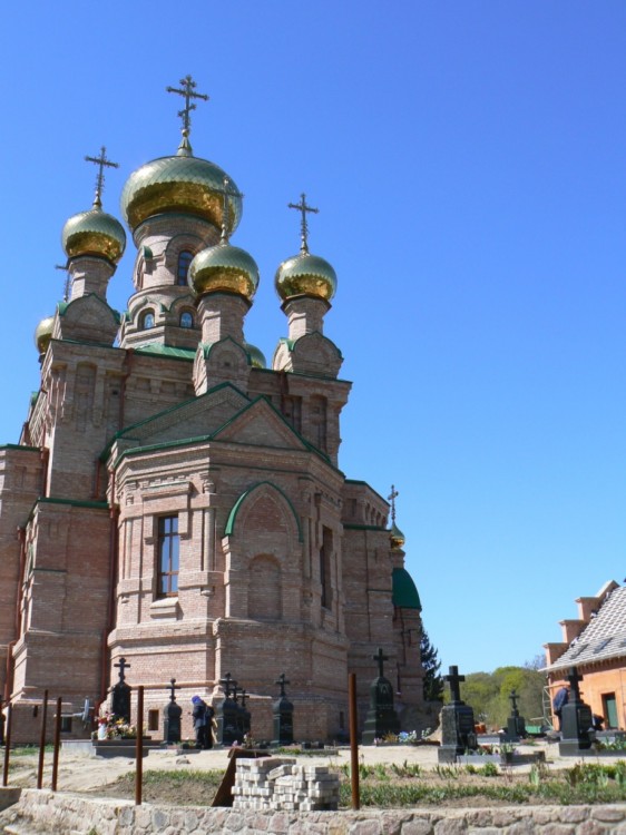 Киев. Покровская Голосеевская пустынь. общий вид в ландшафте