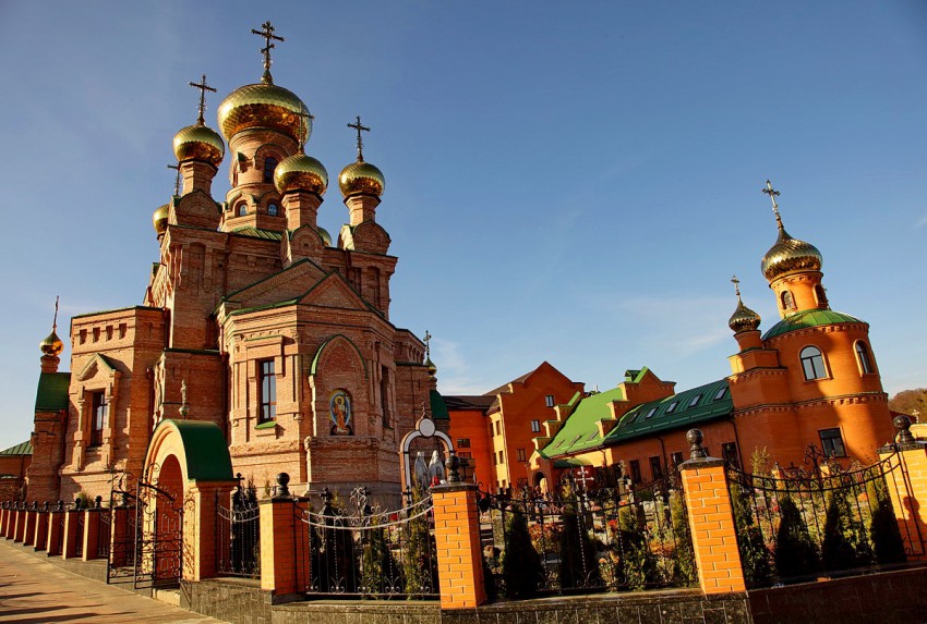 Покровская Голосеевская пустынь, Голосеев (Голосеевский район, Украина, г. Киев). общий вид в ландшафте