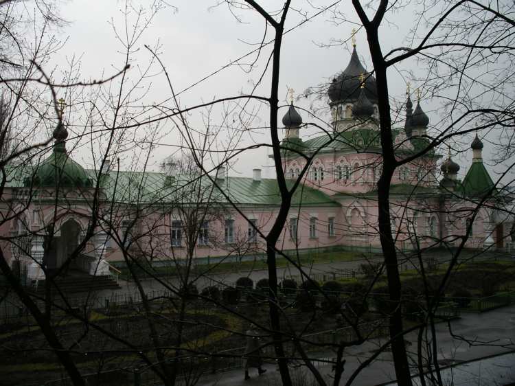 Покровский женский монастырь, Кудрявец (Шевченковский район, Украина, г. Киев). общий вид в ландшафте