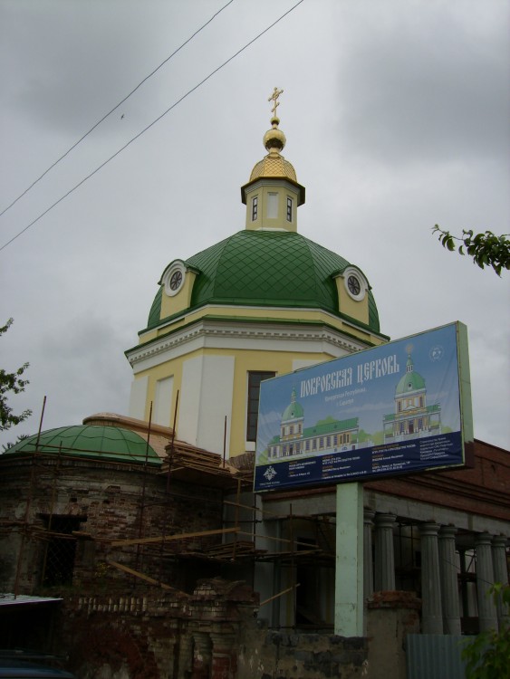 Сарапул. Церковь Покрова Пресвятой Богородицы. фасады, В 2011 году началась реставрация церкви.