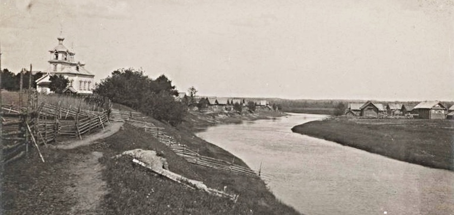 Церковь Георгия Победоносца, Кармановская (Немжа) (Подпорожский район, Ленинградская область). архивная фотография, Фото 1927 г. Госкаталог музейного фонда. Музей антропологии и этнографии им. Петра Великого (Кунсткамера) Российской академии наук