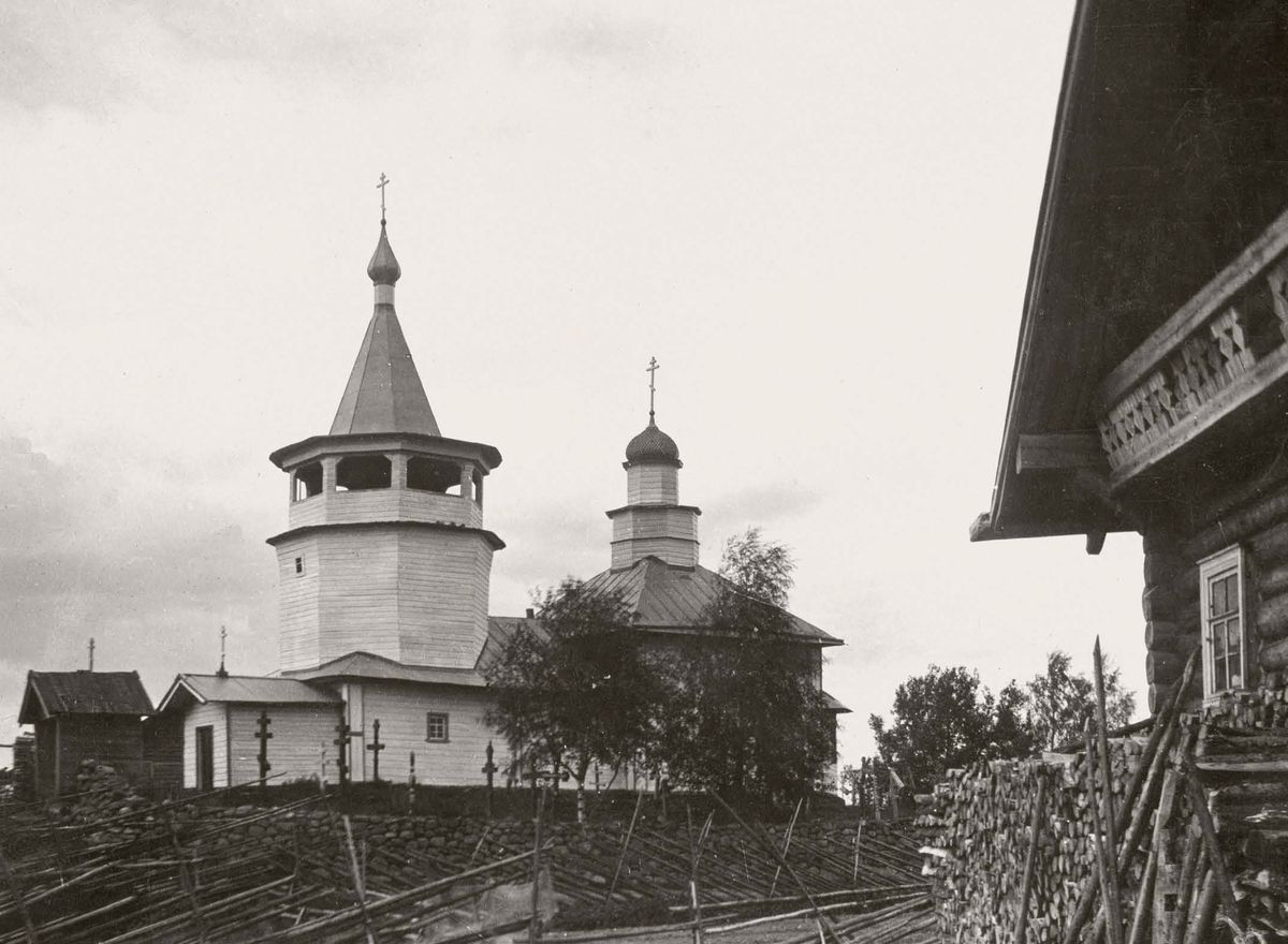 Фото В. И. Равдоникаса 1920-х гг., архивная фотография. Церковь Илии Пророка, Миницкая (Подпорожский район, Ленинградская область)