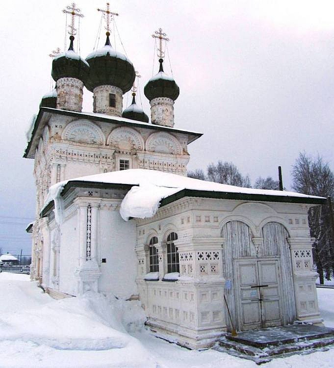 Ныроб. Церковь Николая Чудотворца. фасады, паперть и западный фасад