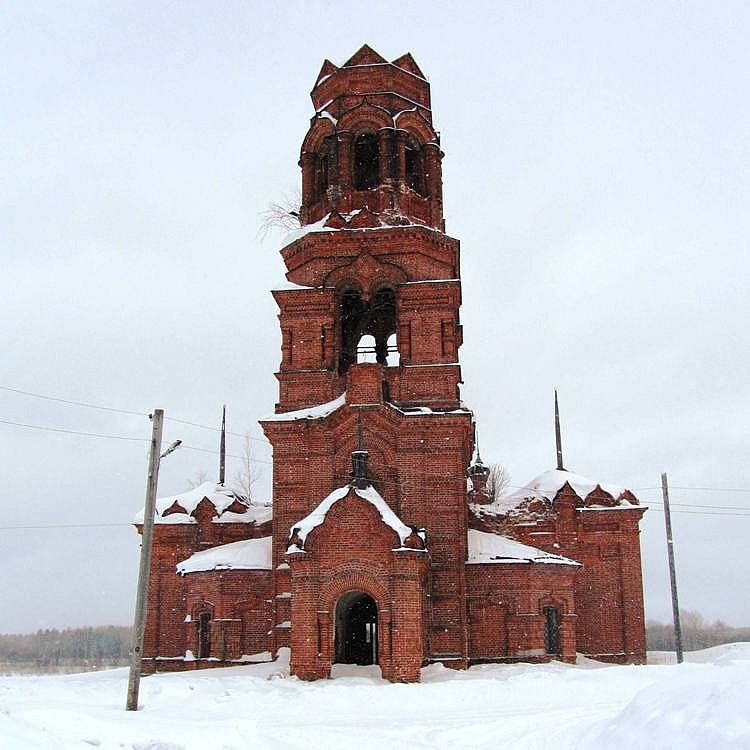 Покча. Церковь Благовещения Пресвятой Богородицы. фасады, западный фасад