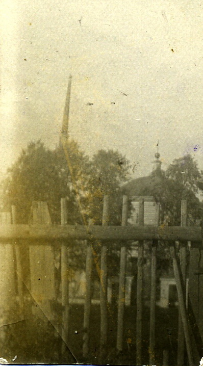 Усолье. Церковь Николая Чудотворца. общий вид в ландшафте, Фото моего отца Бориса Антипина. 1930г 