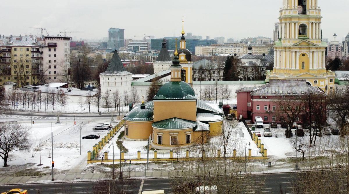 Церковь Сорока мучеников Севастийских в Спасской слободе, Таганский (Центральный административный округ (ЦАО), г. Москва). общий вид в ландшафте
