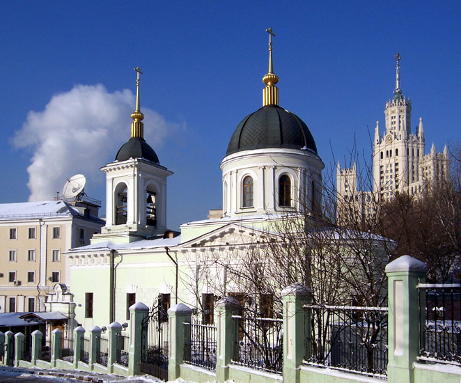 Таганский. Церковь Николая Чудотворца в Котельниках. общий вид в ландшафте