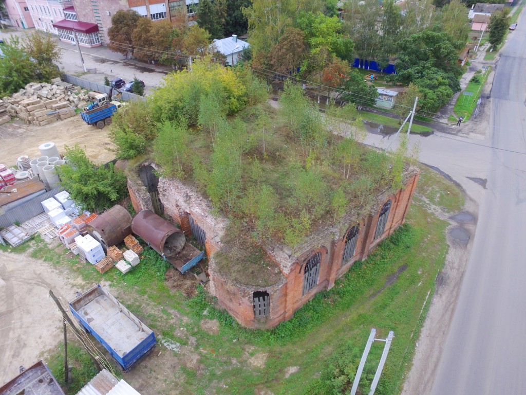 Церковь Воскресения Словущего, Болхов (Болховский район, Орловская область). общий вид в ландшафте, Вид с северо-востока, фото с квадрокоптера.
