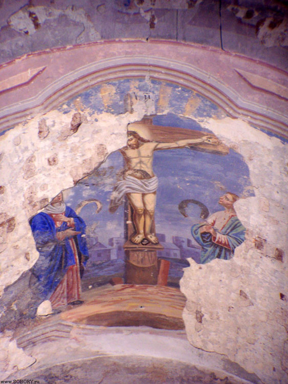 Кострома. Церковь Вознесения Господня. интерьер и убранство, Уцелевший фрагмент фрески