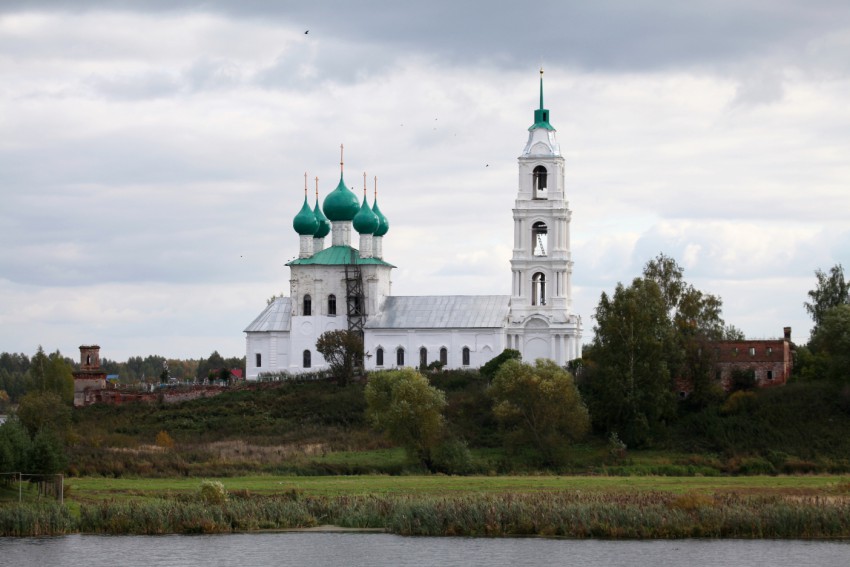 Диево-Городище. Церковь Троицы Живоначальной. общий вид в ландшафте