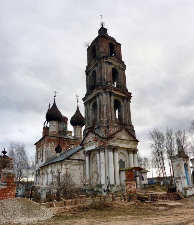 Церковь Спаса Нерукотворного Образа, Рыбницы (Некрасовский район, Ярославская область). фасады