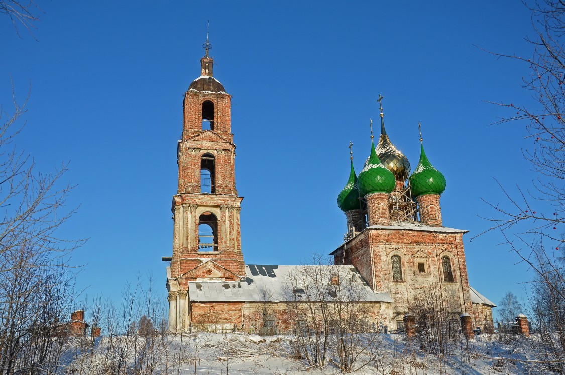Церковь Спаса Нерукотворного Образа, Рыбницы (Некрасовский район, Ярославская область). фасады